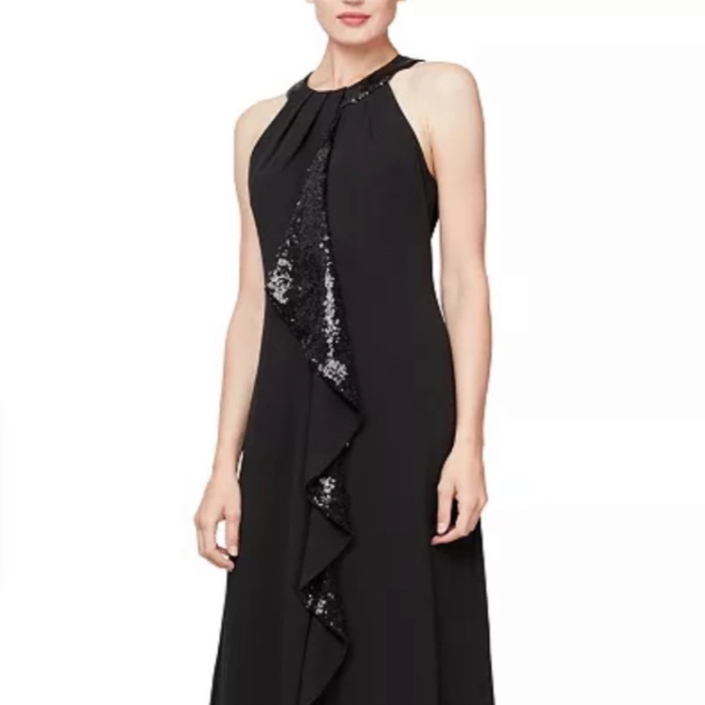 Black dress with sequence